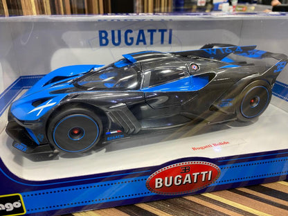 1/18 Diecast Bugatti Bolide Blue Bburago Scale Model Car