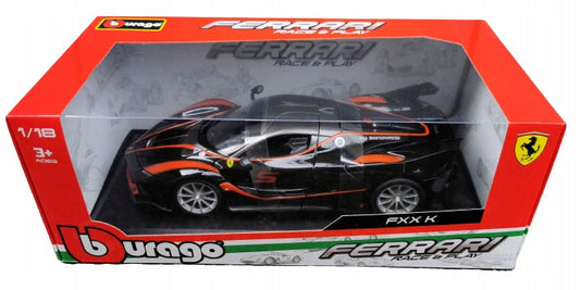 1/18 Diecast Ferrari FXX-K Black Bburago Scale Model Car