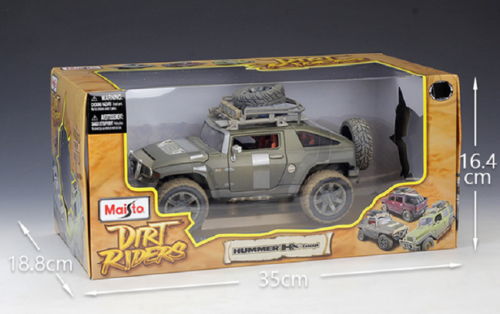 1/18 Diecast Hummer Hx Concept Dirt Riders Miniature Model car by Maisto