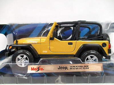 1/18 Diecast Jeep Wrangler Rubicon Gold Scale Model car by Maisto