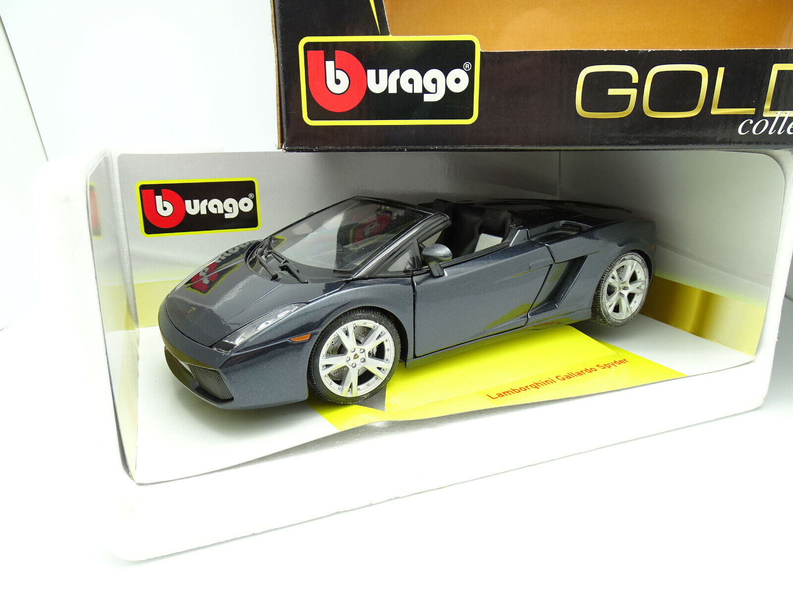 1/18 Diecast Lamborghini Gallardo Spyder Grey  Bburago Scale Model Car