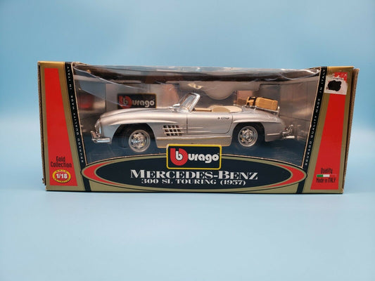 1/18 Diecast 1957 Mercedes Benz 300 SL Touring Silver Dealer Edition Model Car