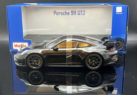 Porsche 911 GT3 Black 1/18 Diecast Model car by Maisto