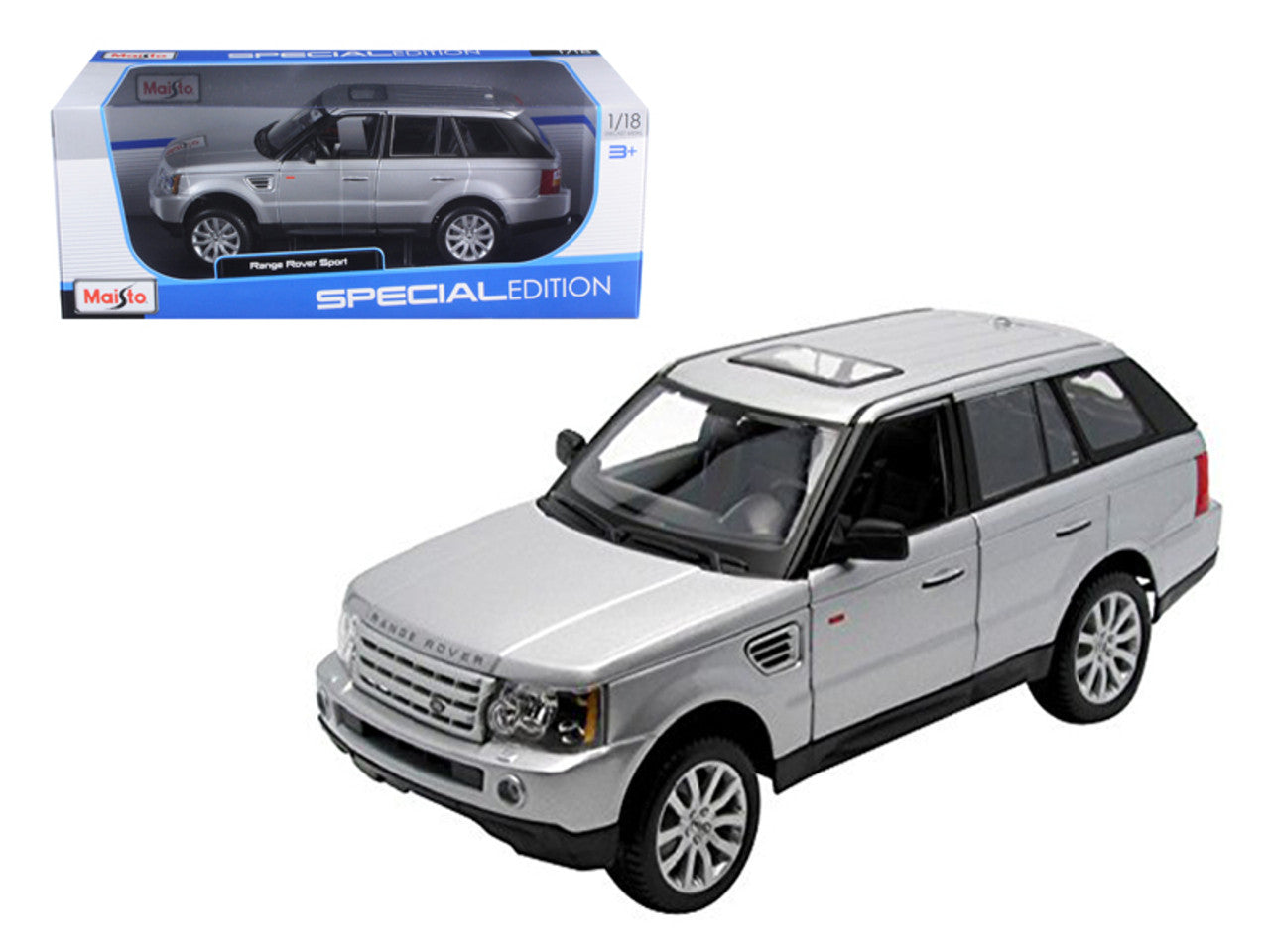 1/18 Diecast Land Rover Range Rover Sport Silver Scale Model car by Maisto