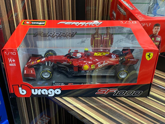 1/18 Diecast Ferrari SF1000 Tuscan GP c.Leclerc #16 Formula 1 Red Bburago Scale Model Car