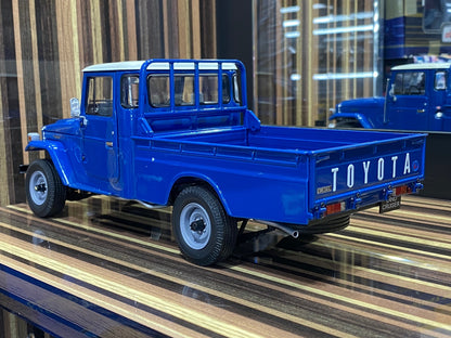 1/18 Diecast Toyota Land Cruiser 40 Pickup Blue Kyosho Scale Model Car