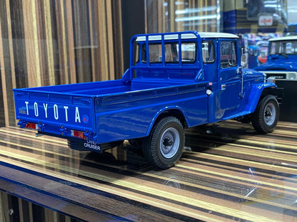 1/18 Diecast Toyota Land Cruiser 40 Pickup Blue Kyosho Scale Model Car