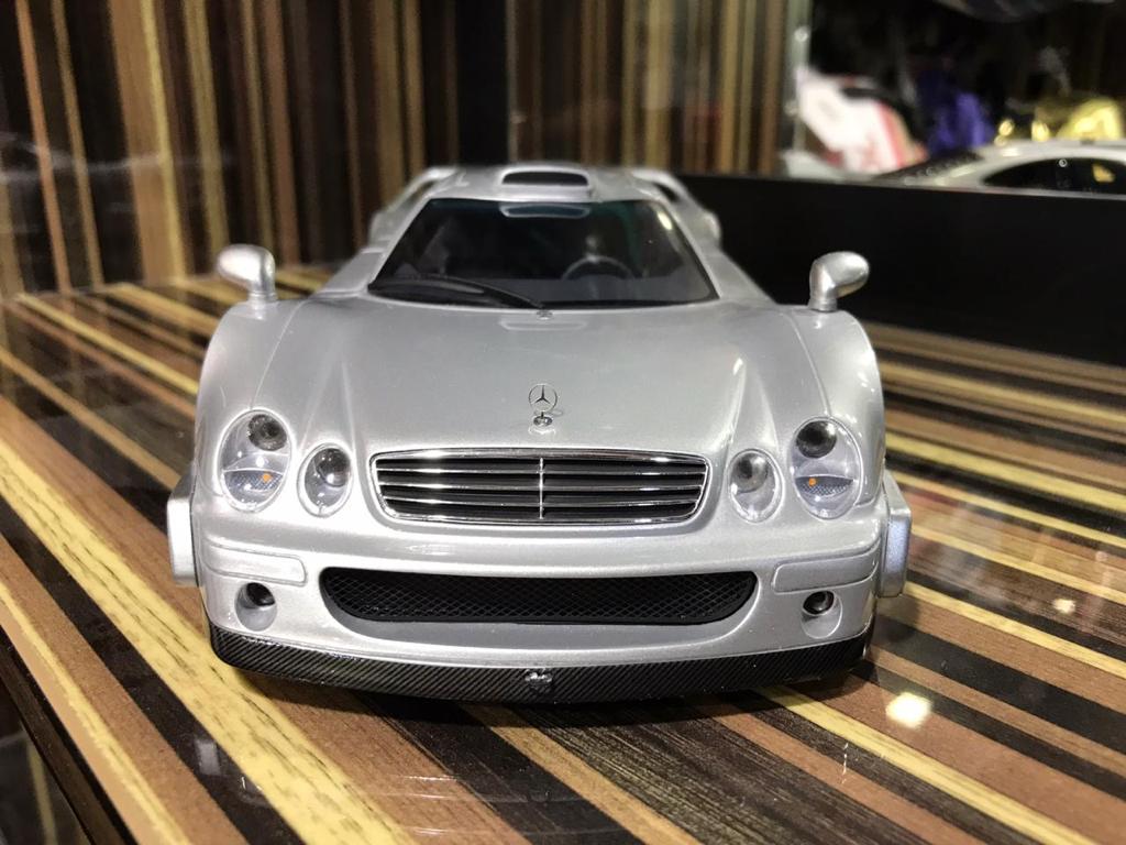 1/18 Resin Mercedes-Benz CLK GTR Silver Model Car by GT Spirit