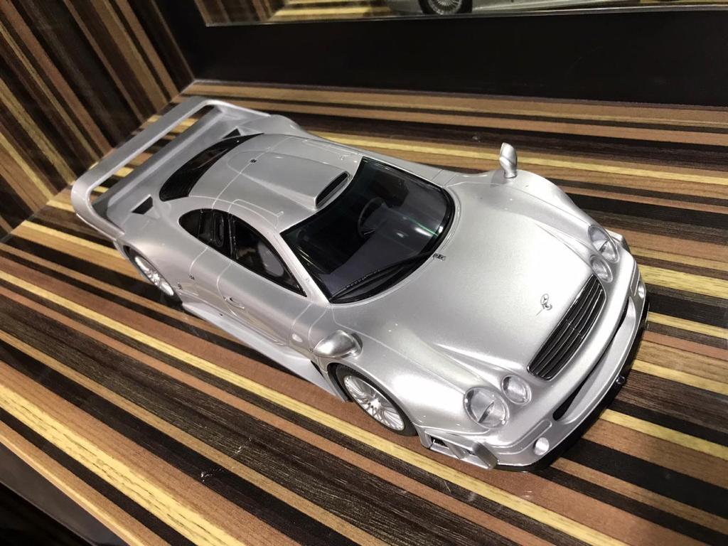 1/18 Resin Mercedes-Benz CLK GTR Silver Model Car by GT Spirit