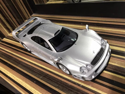 1/18 Resin Mercedes-Benz CLK GTR Silver Model Car by GT Spirit