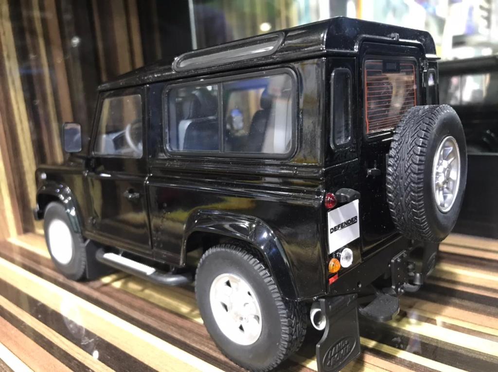 1/18 Diecast Land Rover Defender 90 Black Kyosho Scale Model Car ...