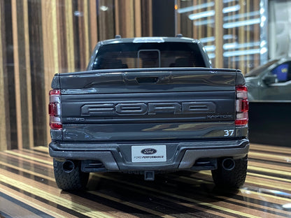 1/18 Diecast Ford F-150 Raptor 2022 Grey by GT Spirit Scale Model Car