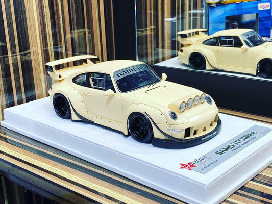 1/18 Diecast Porsche 993 RWB Sandstorm Reborn Style FuelMe Model Car