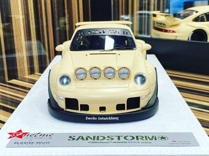 1/18 Diecast Porsche 993 RWB Sandstorm Reborn Style FuelMe Model Car