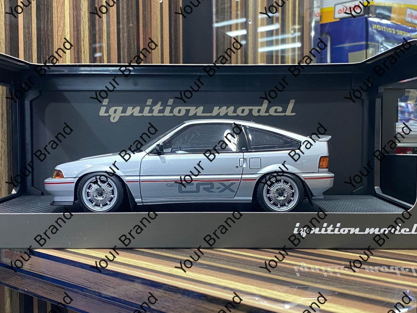 1/18 Diecast Honda CRX Silver Ignition model Miniature Car