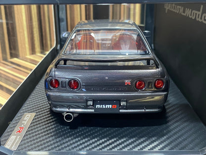 1/18 Diecast Nissan Skyline GT-R R32 Grey Ignition model Miniature Car