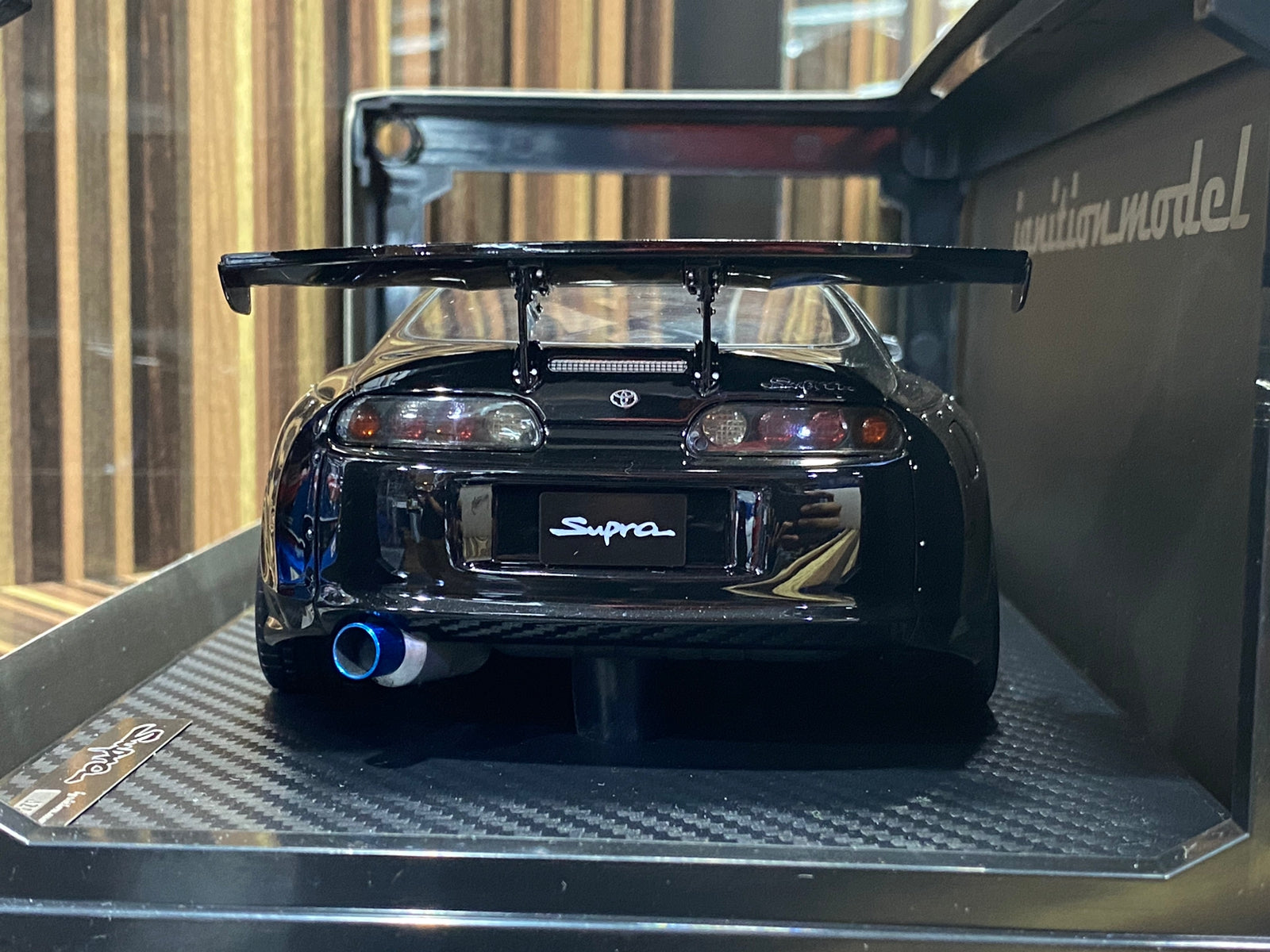 1/18 Diecast Toyota Supra MK4 Black Ignition model Miniature Car