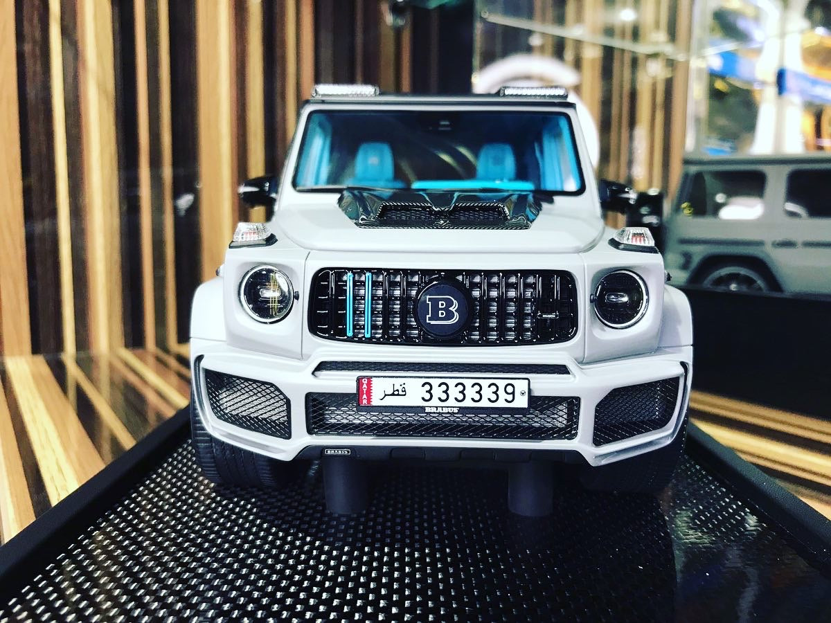 1/18 Resin Mercedes-Benz Brabus G800 G-Class  W463 2019 Grey Model Car by MotorHelix