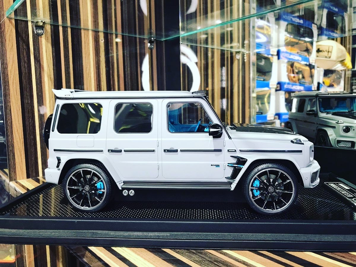 1/18 Resin Mercedes-Benz Brabus G800 G-Class  W463 2019 Grey Model Car by MotorHelix