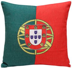 Portugal Flag Print Cushion Cover
