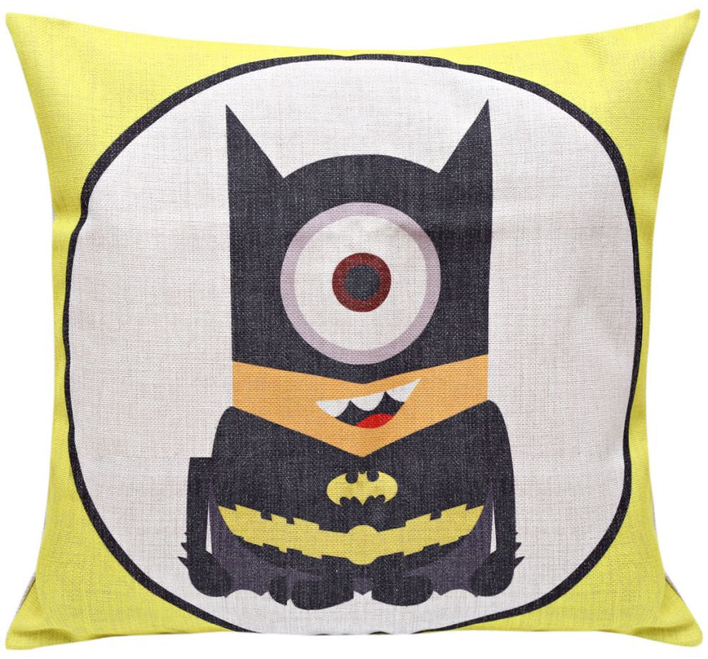 Minion Batman Print Cushion Cover - dturman.com