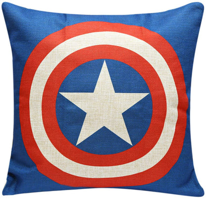 Captain America Logo Print Cushion Cover
