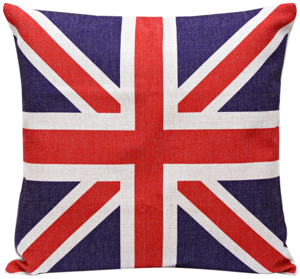 UK Flag Print Cushion Cover - dturman.com