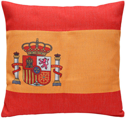 Spain Flag Print Cushion Cover