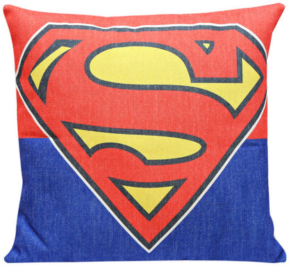Superman Logo Print Cushion Cover