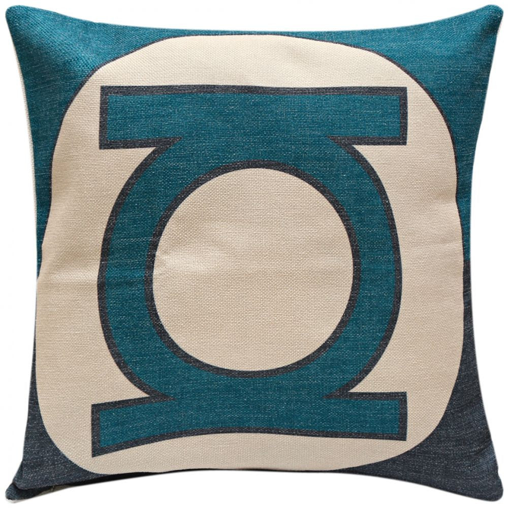 Green Lantern Logo Print Cushion Cover