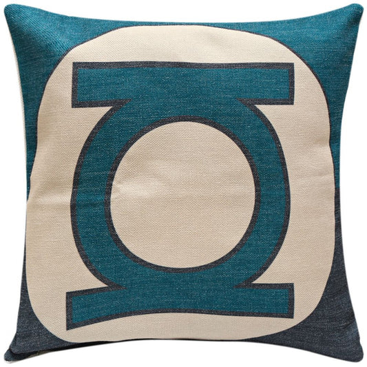Green Lantern Logo Print Cushion Cover