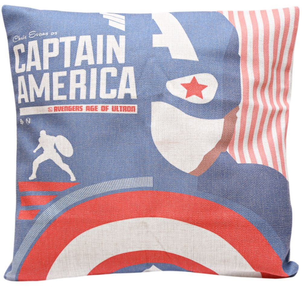 Captain America AAU Print Cushion Cover - dturman.com