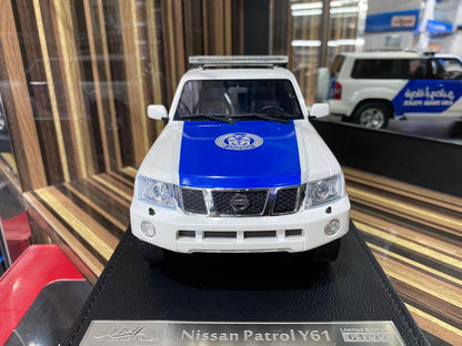 1/18 Diecast Nissan Patrol Safari Y61 custom white & Blue IVY Models Scale Model Car