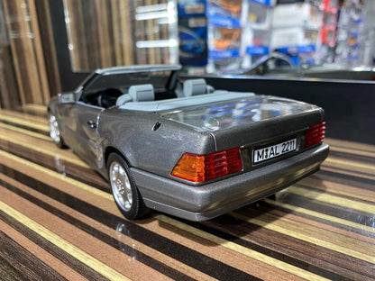 1/18 Diecast Mercedes-Benz 500SL 1989-1995 Grey Norev Scale Model Car