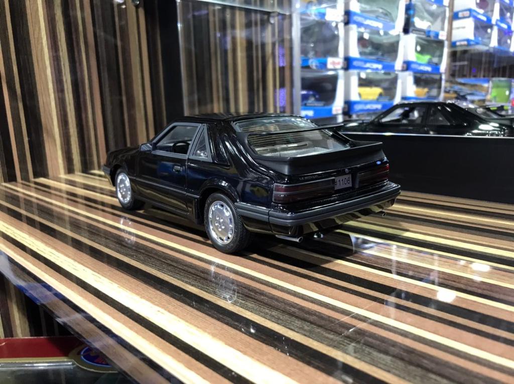 1/18 Diecast Ford Mustang SVO Black Model Car by GMP
