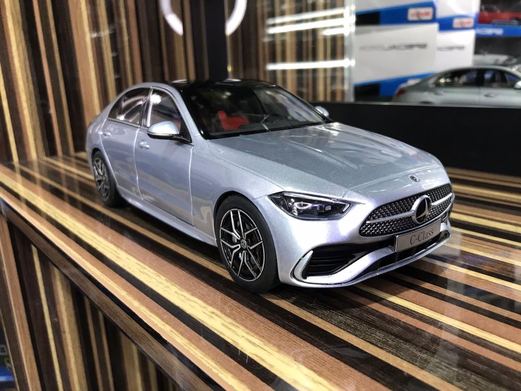 1/18 Diecast Mercedes-Benz C-Class Silver Norev Scale Model Car