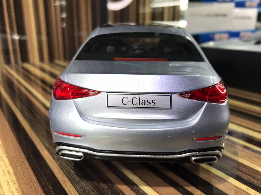 1/18 Diecast Mercedes-Benz C-Class Silver Norev Scale Model Car