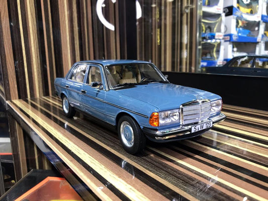 1/18 Diecast Mercedes-Benz 200 W123 Blue Norev Scale Model car