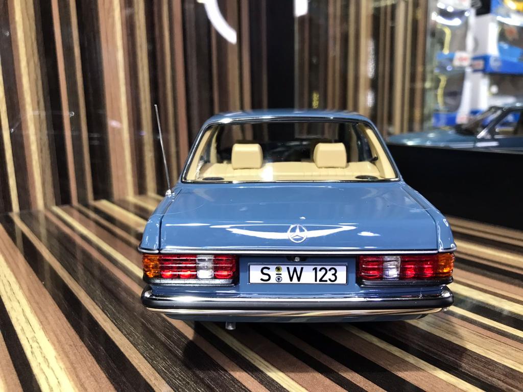 1/18 Diecast Mercedes-Benz 200 W123 Blue Norev Scale Model car