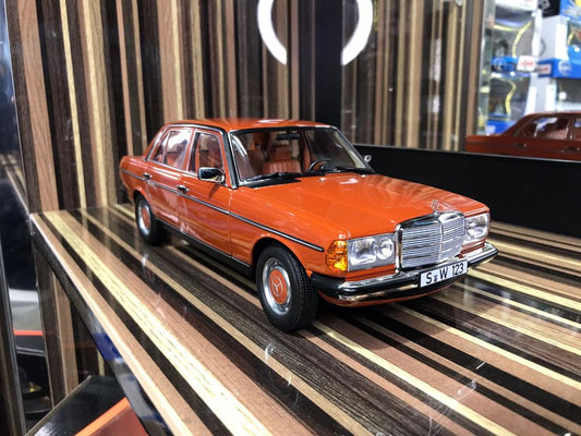 1/18 Diecast Mercedes-Benz 200 W123 Orange Norev Scale Model Car