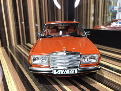 1/18 Diecast Mercedes-Benz 200 W123 Orange Norev Scale Model Car