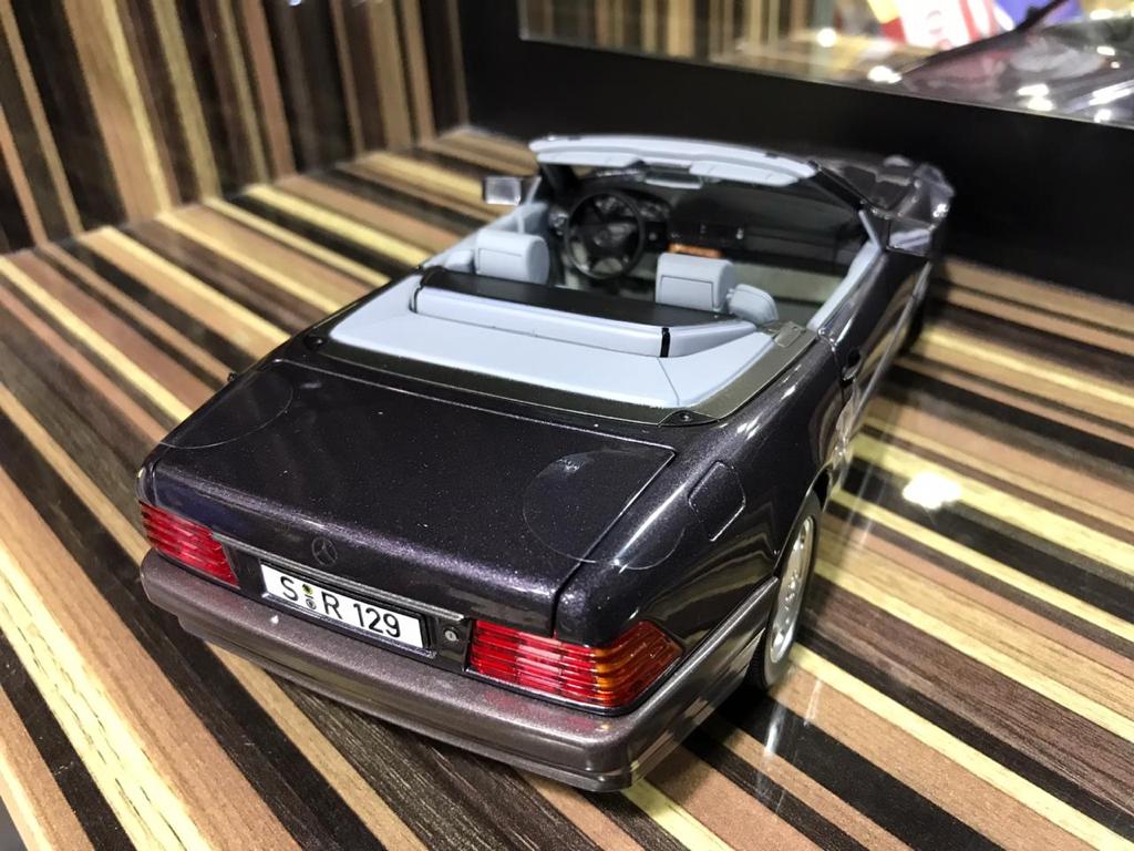 1/18 Diecast Mercedes-Benz 500SL Dark Grey Norev Scale Model Car