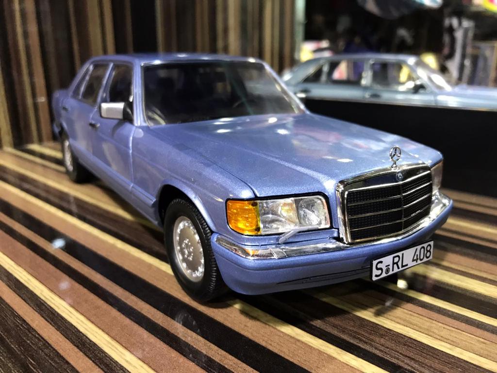 1/18 Diecast Mercedes-Benz 560 SEL 1991 Blue Norev Scale Model Car