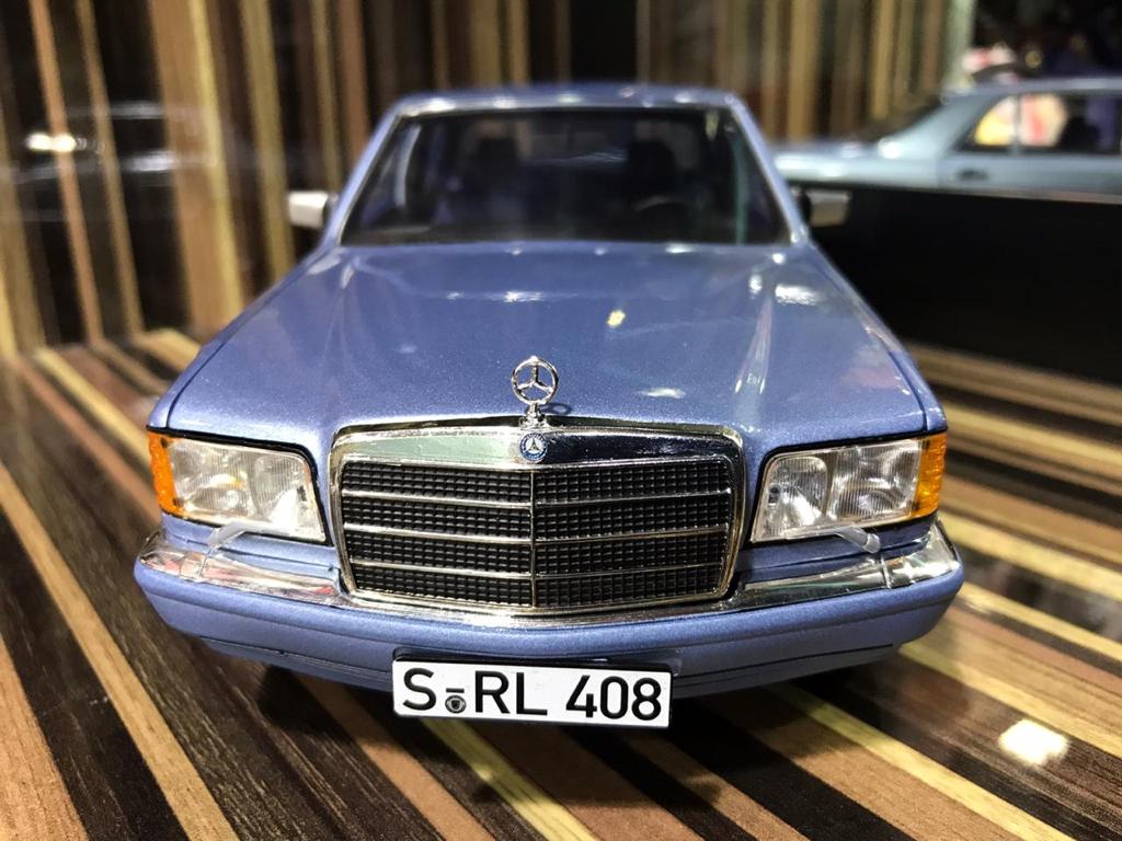 1/18 Diecast Mercedes-Benz 560 SEL 1991 Blue Norev Scale Model Car