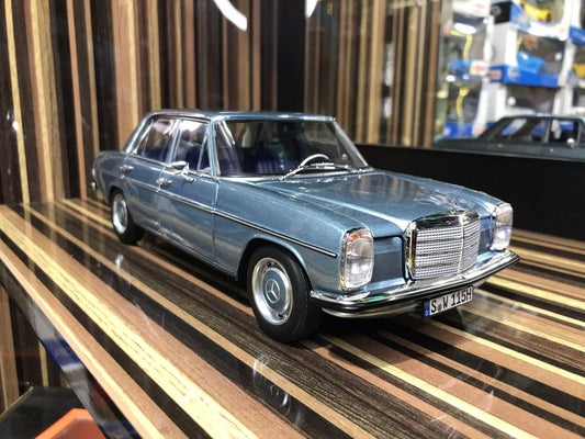 1/18 Diecast Mercedes-Benz 200 1968-1973 Light Blue Norev Scale Model Car