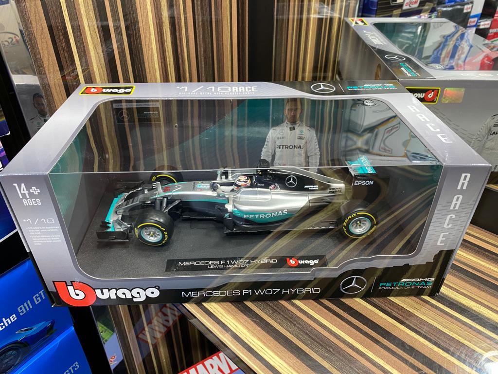 1/18 Diecast Mercedes Petronas F1 WO7 Hybrid Lewis Hamilton #44 Formul ...