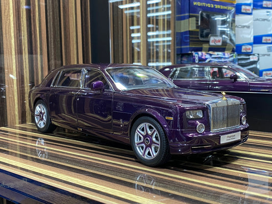 1/18 Diecast Rolls-Royce Phantom EWB Purple Kyosho Scale Model Car