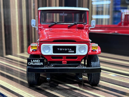 1/18 Diecast Toyota Land Cruiser 40 Pickup Red Kyosho Scale Model Car