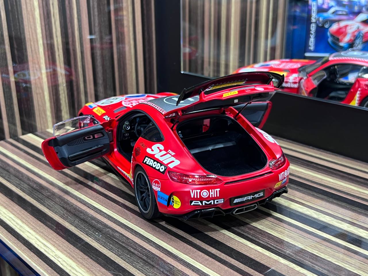 1/18 Diecast Mercedes-Benz AMG GTR Red Almost Real Scale Model Car