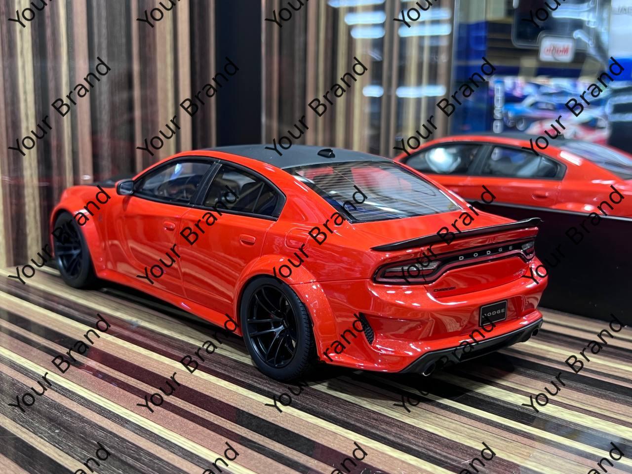 1/18 Diecast Dodge Charger STR Hellcat Orange GT Spirit Scale Model Car